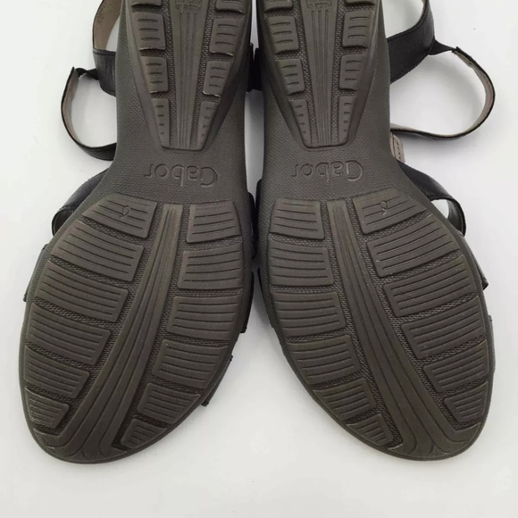 Gabor 24558 T-Strap black tuscan leather Sandals Size 8.5 new and inoriginal box - Picture 6 of 7